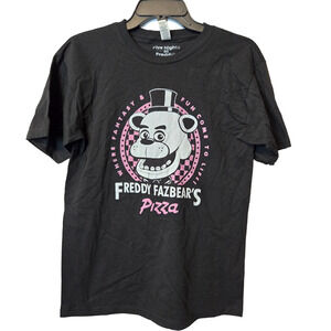 M&O Gold Black Freddy Fazbear's Pizza Graphic Short Sleeve Kid's T-shirt XL